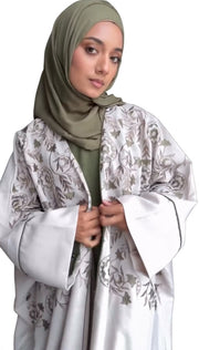 Olive Bloom Embroidered Kimono